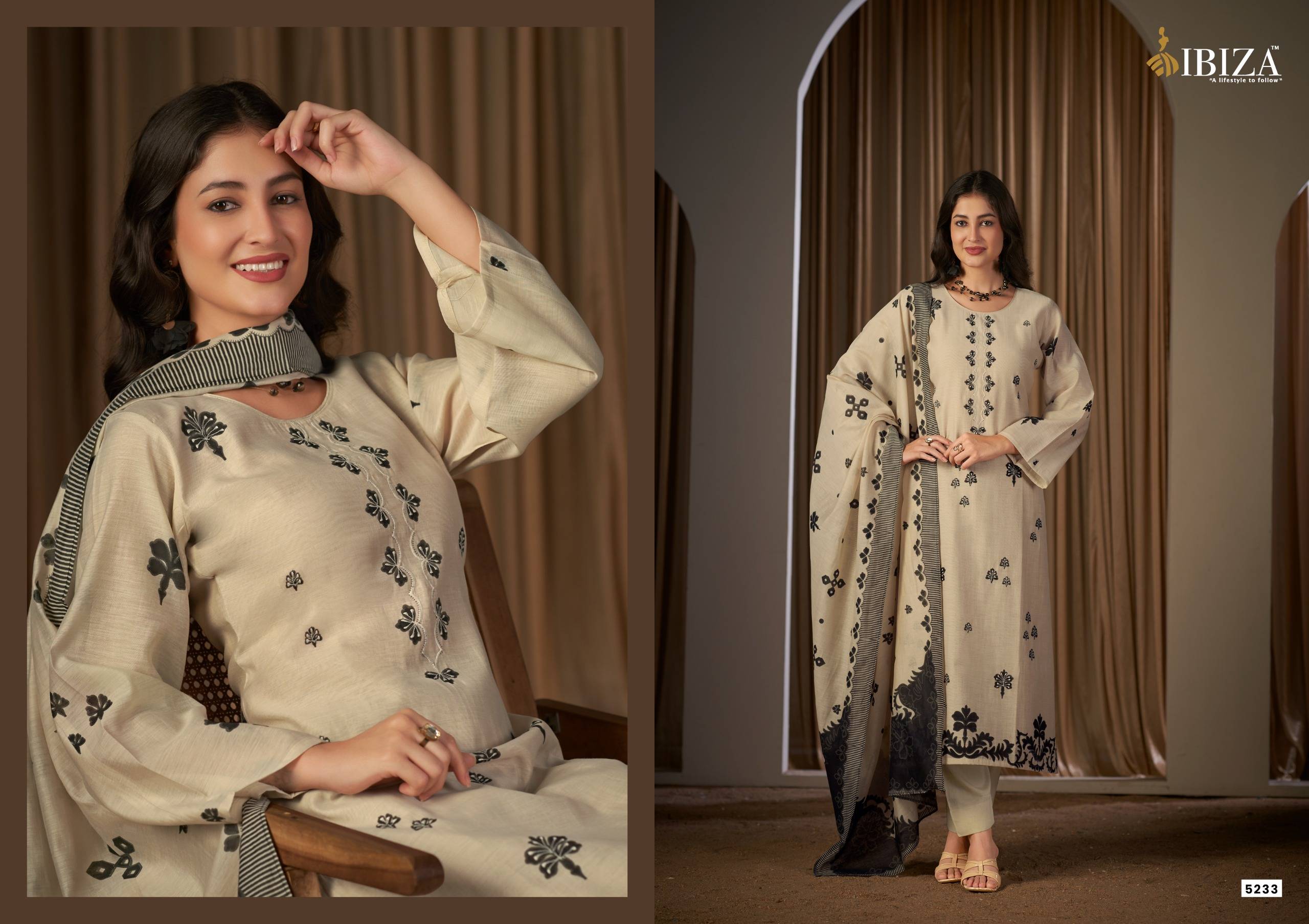 EKATYA By IBIZA 5231 To 5234 Series Beautiful Festive Suits Stylish Colorful Fancy Casual Wear PURE MUSLIN Digital Print Dresses At Wholesale Price